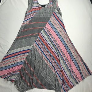 Premise summer date dress flowing geometric stripe
